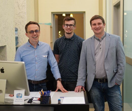 Business Language founders — Dmytro, Oleh and Yurii